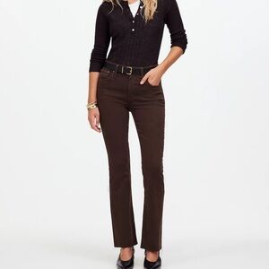 Madewell Kick Out Crop Jeans in Driftwood Brown